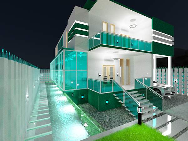 Side View - Night - Lights